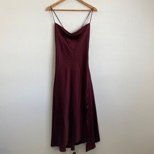 Astr‎ Women's Elegant Burgundy Spaghetti Strap Dress Large